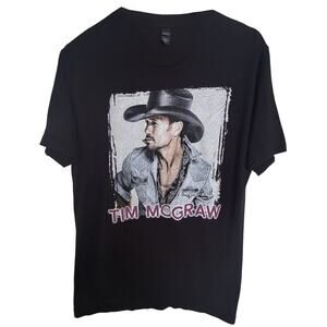 Tim McGraw Sundown Heaven Town 2014 Tour Tee Black Mens L